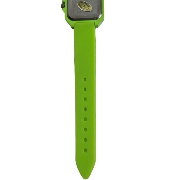 GENEVA LEGEND #L1110 Women's Watch Arabic Numerals Neon Green Silicone Band 8.75 - Picture 8 of 15